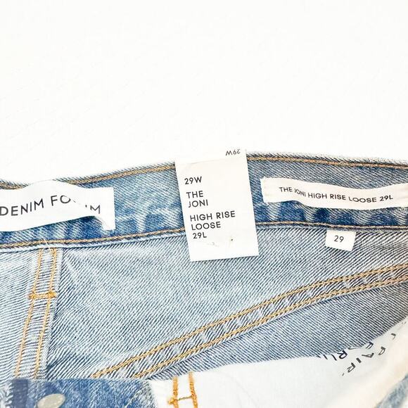 Denim Forum Aritzia The Joni High Rise Loose Denim Jeans SZ29L NWT - Picture 6 of 10